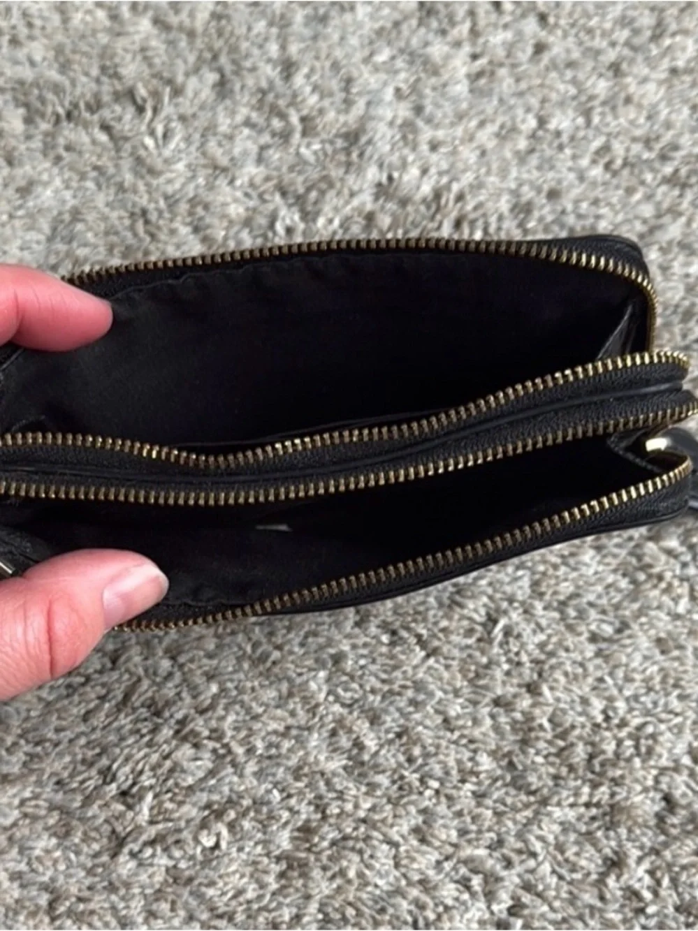 Coach Dark Brown Signature Wristlet with Detachable Strap